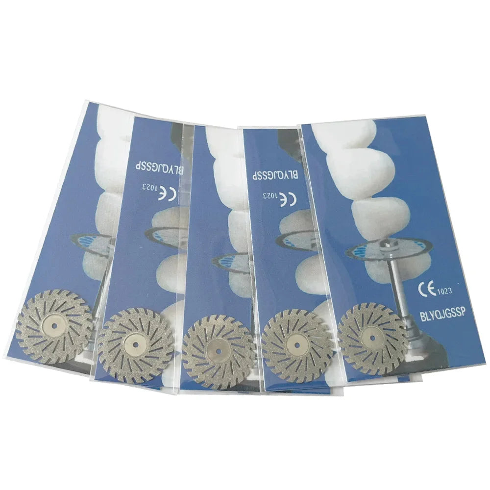 AG 5pcs Dental Diamond Disc Disks Double Sided Grit Cutting Disc Tool