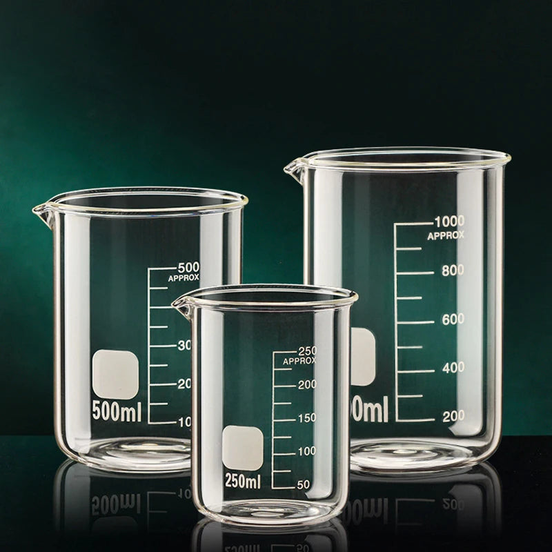 50/100/150/250/500/1000ml High Borosilicate Glass Measuring Cup Clear