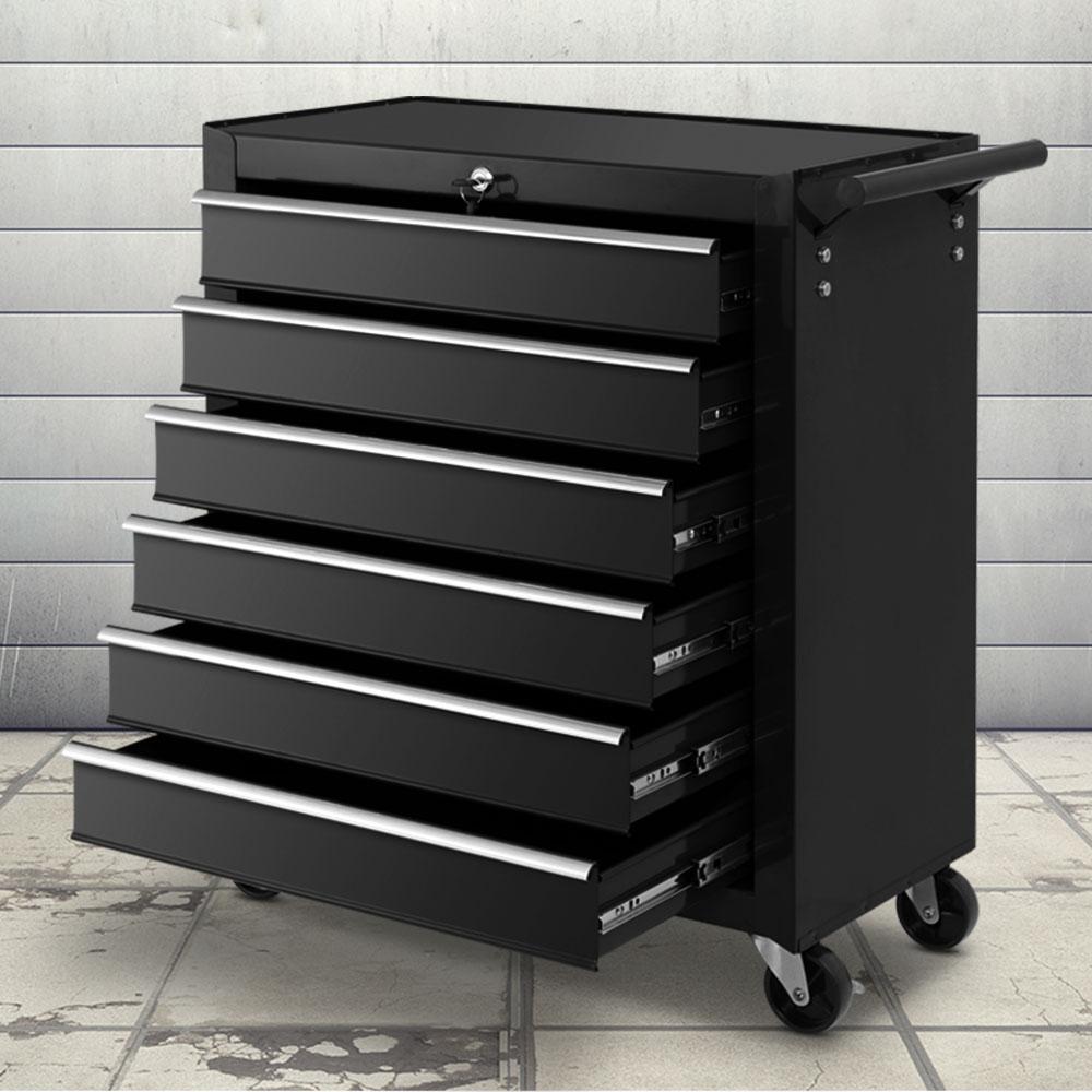 Giantz 6 Drawer Tool Box Cabinet Chest Trolley Cart Garage Toolbox